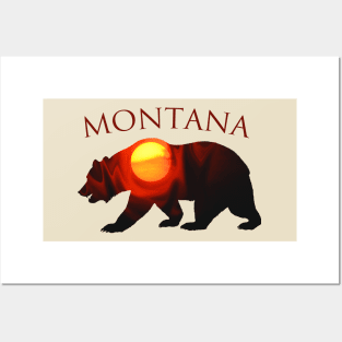 Montana Sunrise Grizzly Bear Posters and Art